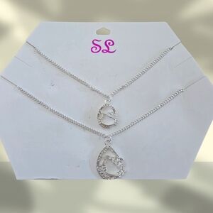 Silver Tone Double Layer Hello Kitty  Necklace - Silver